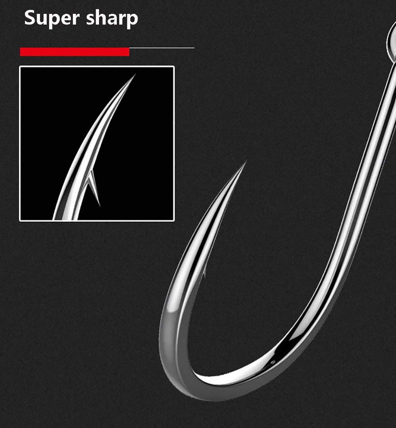 Dyxssm 150pcs/lot Circle Fishing Hooks Extra Strength Octopus Barb Fishing Hook with Offset Ponit (4/0# (150pcs)) - Image 3